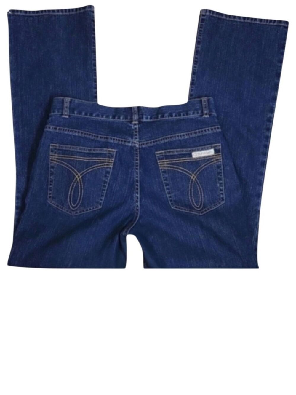 Calvin Klein Dark Wash Mid Rise Bootcut Jeans Size 7 - Picture 8 of 9